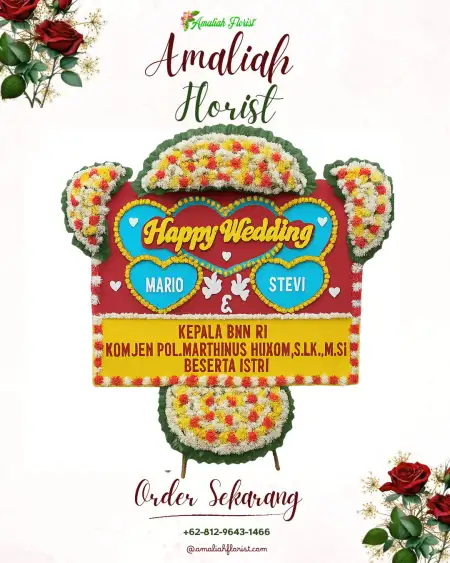 Papan Bunga Pernikahan Kute Panang